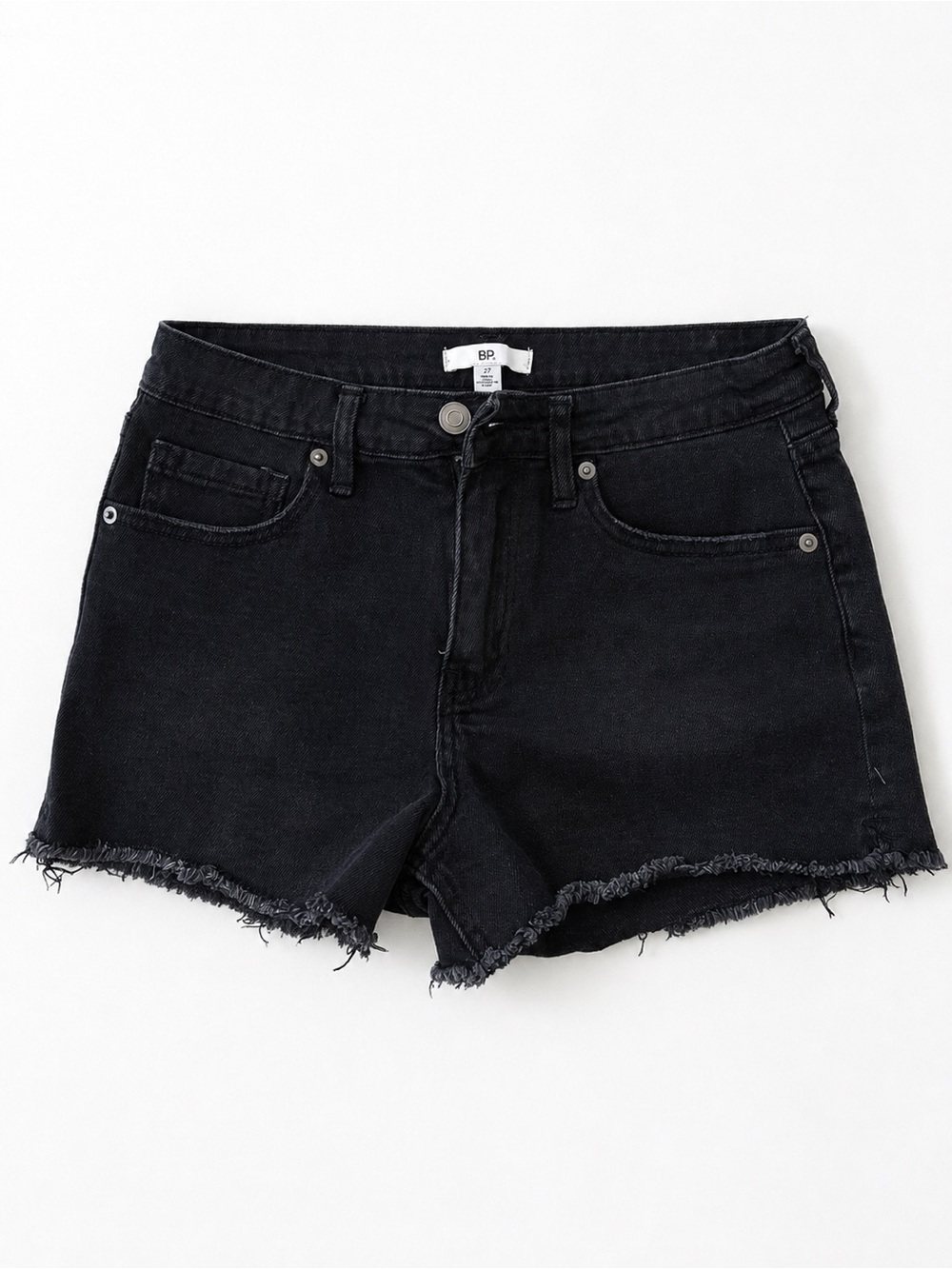 bp Black Frayed Hem Denim Shorts - Women's